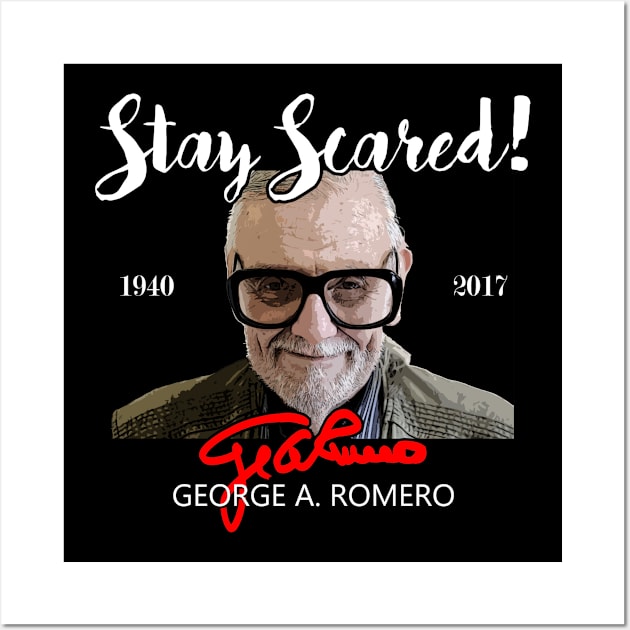 George Romero Tribute Wall Art by woodsman